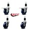 Service Caster 3.5'' Solid Poly Swivel 1-1/2'' Expanding Stem Caster Set 2 Total Lock Brakes, 4PK SCC-EXTTL20S3514-SPUS-2-S-2-112 - alternate 5